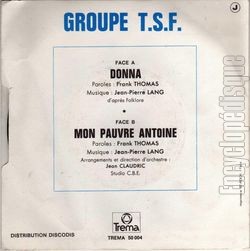 [Pochette de Donna (GROUPE T.S.F.) - verso]