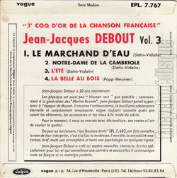 [Pochette de Le marchand d’eau - vol. 3 (Jean-Jacques DEBOUT) - verso]