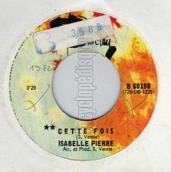 [Pochette de Cette fois (Canada) (Isabelle PIERRE)]
