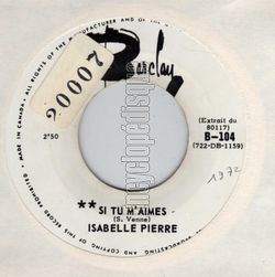 [Pochette de Si tu m’aimes (Canada) (Isabelle PIERRE)]