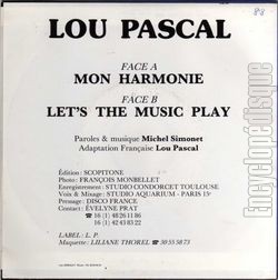 [Pochette de Mon harmonie (Lou PASCAL (2)) - verso]