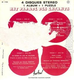 [Pochette de Hit-Parade des enfants - Vol. 4 - 4 (Christiane MINAZZOLI) - verso]