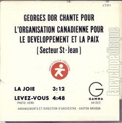 [Pochette de la joie (Georges DOR) - verso]