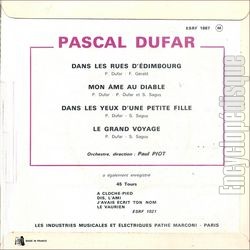 [Pochette de Dans les rues d’dimbourg (Pascal DUFAR) - verso]