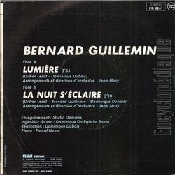 [Pochette de Lumire (la nuit s’claire) (Bernard GUILLEMIN) - verso]