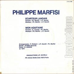 [Pochette de carteur landais (Philippe MARFISI) - verso]