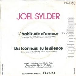 [Pochette de L’habitude d’amour (Jol SYLDER) - verso]