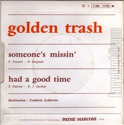 [Pochette de Someone’s missin’ (GOLDEN TRASH) - verso]