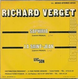 [Pochette de Saphiria (Richard VERGET) - verso]