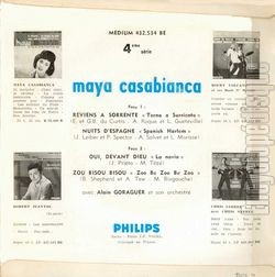 [Pochette de Reviens  Sorrente - 4me srie (Maya CASABIANCA) - verso]