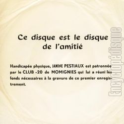 [Pochette de Bguin de 16 ans (Janine PESTIAUX) - verso]