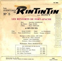 [Pochette de Les aventures de Rintintin n5 (JEUNESSE) - verso]