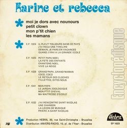 [Pochette de Moi, je dors avec nounours (KARINE ET REBECCA) - verso]