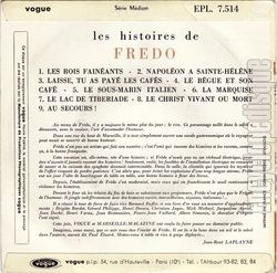 [Pochette de Les histoires de Frdo (FRDO) - verso]