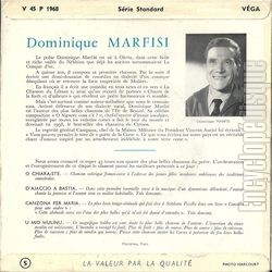 [Pochette de Charles Rocchi chante la Corse "U mio mulinu" (Charles ROCCHI) - verso]