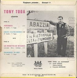 [Pochette de Les mouettes de Myconos (Tony TOGA) - verso]