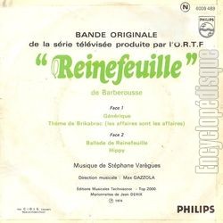 [Pochette de Reinefeuille (T.V. (Tlvision)) - verso]