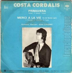 [Pochette de Costa CORDALIS -  Primavera  (Les FRANCOPHILES) - verso]