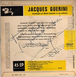 [Pochette de Je ne sais plus (Jacques GURINI) - verso]