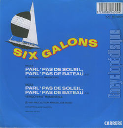 [Pochette de Parl’pas de soleil, parl’ pas de bateau (SIX GALONS) - verso]