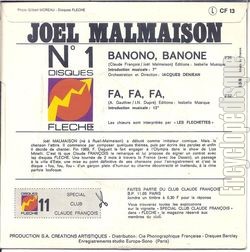 [Pochette de Fa, fa, fa (Jol MALMAISON) - verso]
