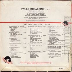 [Pochette de Dalilah (Paule DESJARDINS) - verso]