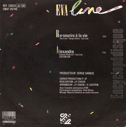 [Pochette de Re-sourire  la vie (va LINE) - verso]