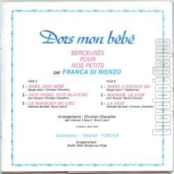 [Pochette de Dors mon bb (Franca DI RIENZO) - verso]