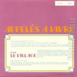 [Pochette de Appels  vivre… le village (APPELS  VIVRE) - verso]