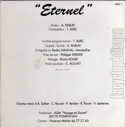 [Pochette de ternel (Florence MAHLER) - verso]