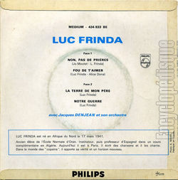 [Pochette de Non, pas de prires (Luc FRINDA) - verso]