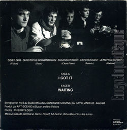 [Pochette de SUSAN AND THE VISITORS  I got it  (SUSAN AND THE VISITORS) - verso]