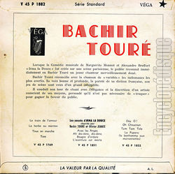 [Pochette de Une ile au soleil (Bachir TOUR) - verso]
