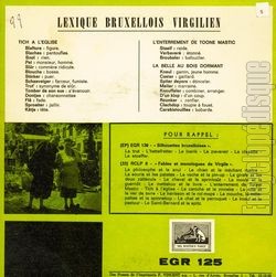 [Pochette de Monologues bruxellois (VIRGILE) - verso]
