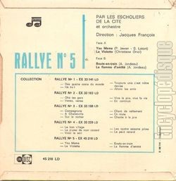 [Pochette de Rallye n 5 (Les ESCHOLIERS DE LA CIT) - verso]