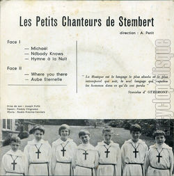 [Pochette de Mikal (Les PETITS CHANTEURS DE STEMBERT) - verso]