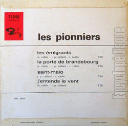 [Pochette de Les migrants (Les PIONNIERS) - verso]