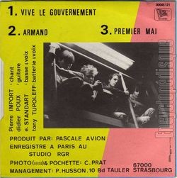 [Pochette de Vive le gouvernement (FLASH GORDON) - verso]