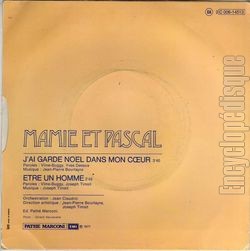 [Pochette de J’ai gard Nol dans mon cœur (MAMIE et PASCAL) - verso]