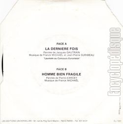 [Pochette de La dernire fois (Anne-Marie ROMAIN) - verso]
