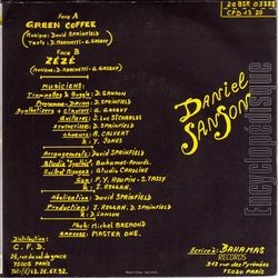 [Pochette de Green coffee (Daniel SANSON) - verso]