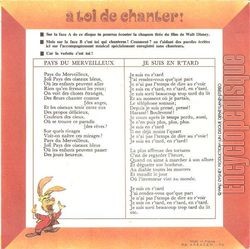 [Pochette de Alice au pays des merveilles () - verso]