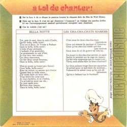 [Pochette de La belle et le clochard () - verso]