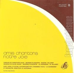 [Pochette de Amis, chantons notre joie (John LITTLETON) - verso]