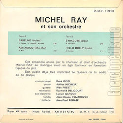 [Pochette de Sabeline (Michel RAY) - verso]