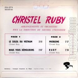 [Pochette de Le soleil du Viet-nam (Christel RUBY) - verso]