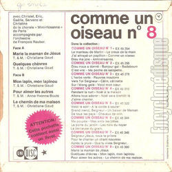 [Pochette de Comme un oiseau 8 (JEUNESSE) - verso]