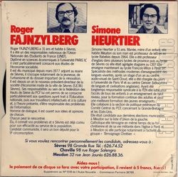 [Pochette de Entretien avec Roger FAJNZYLBERG (POLITIQUE, SOCIAL) - verso]