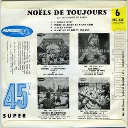 [Pochette de Nols de toujours (Les GOSSES DE PARIS) - verso]