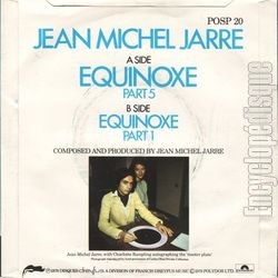 [Pochette de Equinoxe V (Jean-Michel JARRE) - verso]